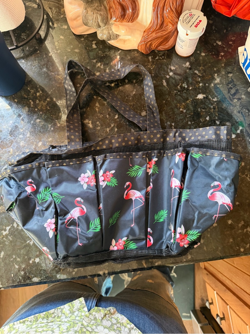 Stylish Flamingo Print shower bag